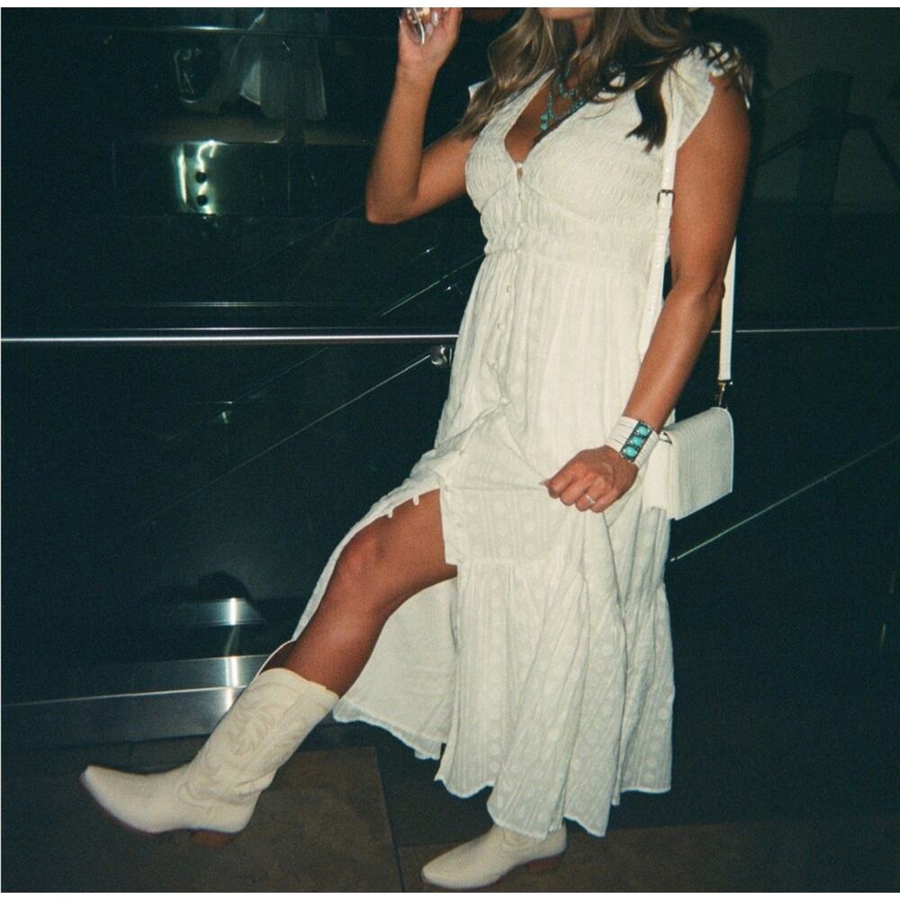 Anthropologie The Peregrine White Maxi Dress NOWT - Picture 3 of 13